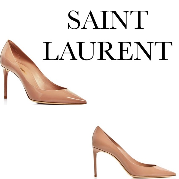 Saint Laurent Shoes - Saint Laurent Nude Zoe 85 Leather Pump 37.5  NWT